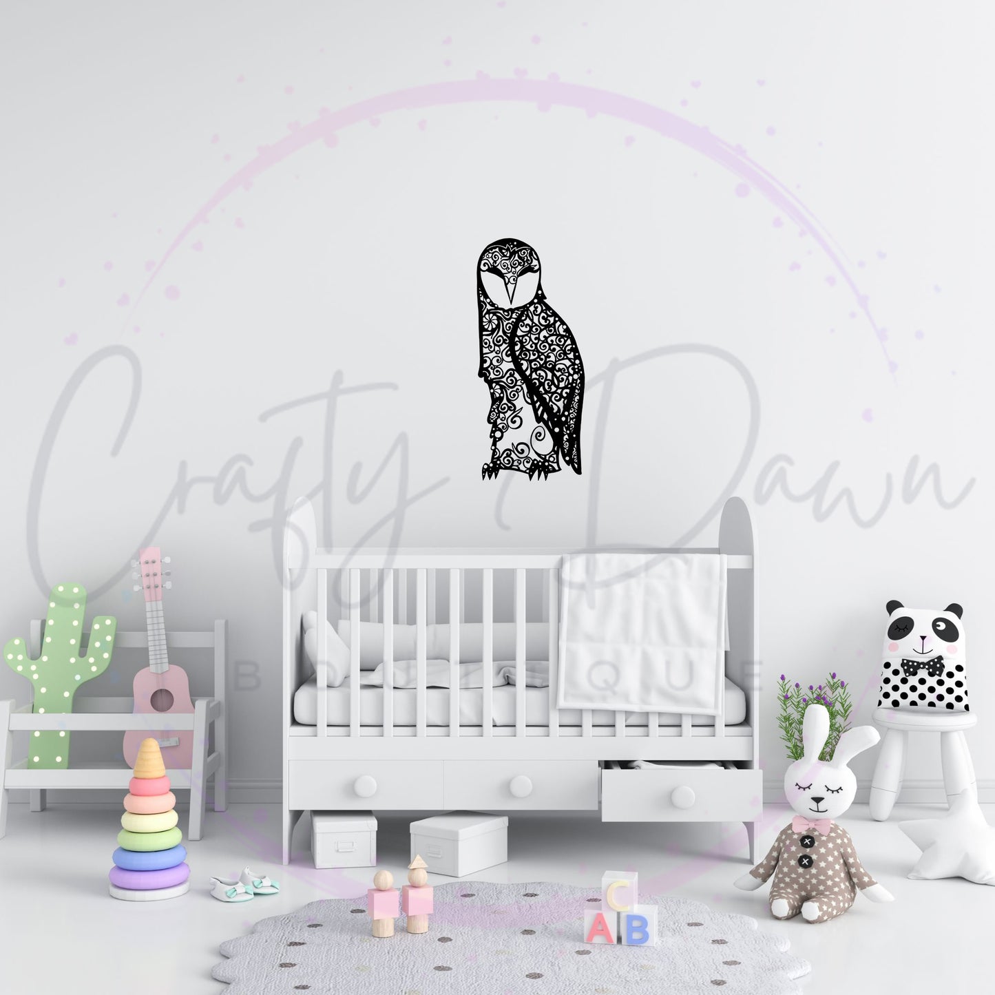 Owl Mandala Decal