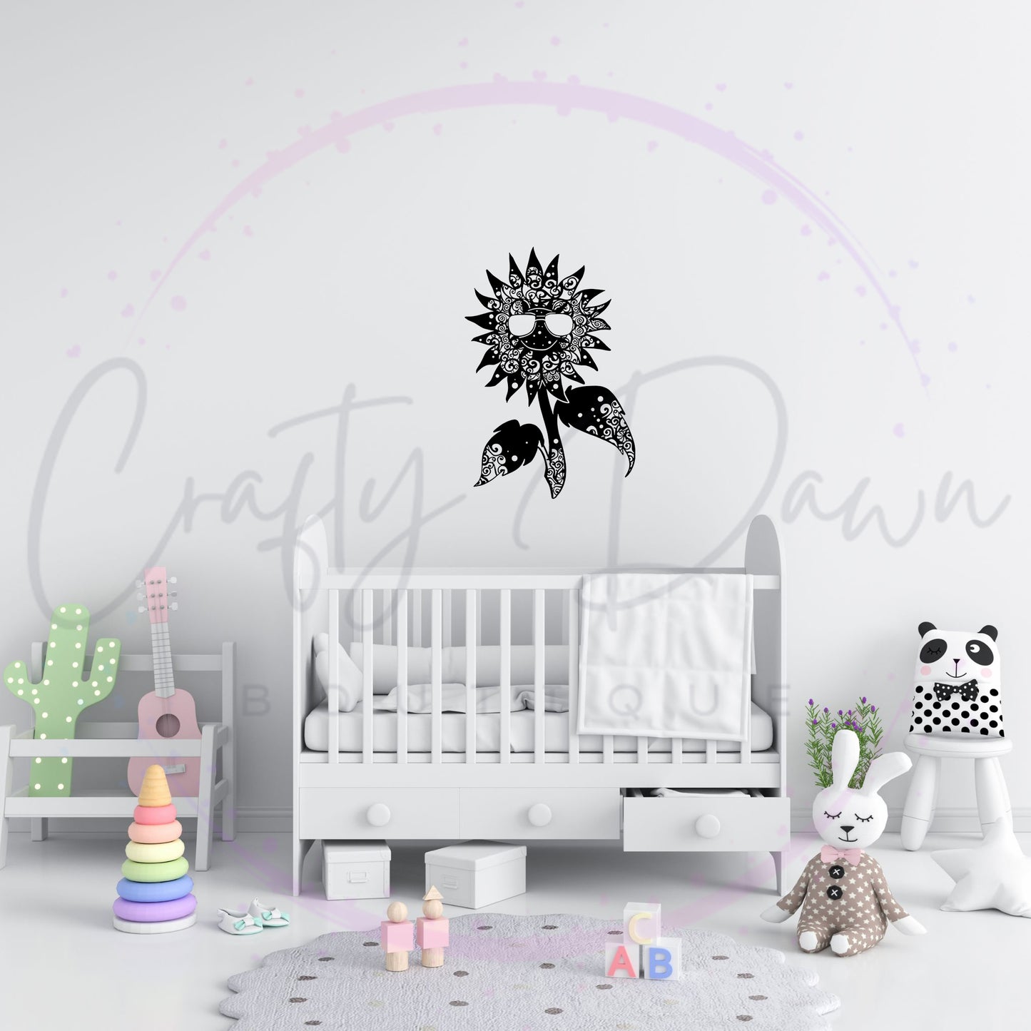 Cool Sunflower Mandala Decal