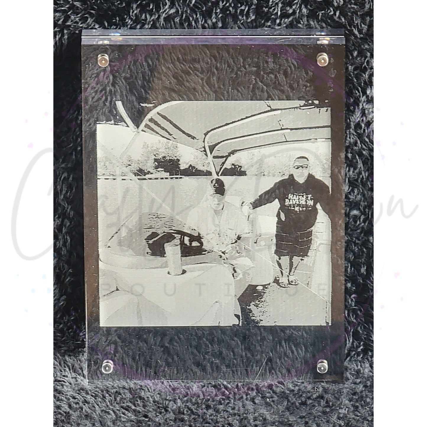 Custom Engraved Acrylic Block Photo