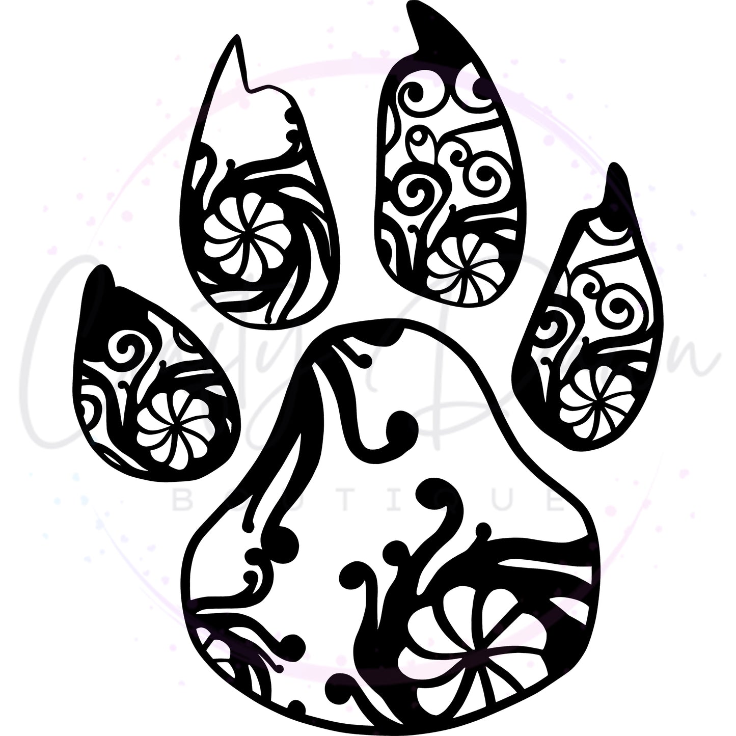 Paw Mandala Decal