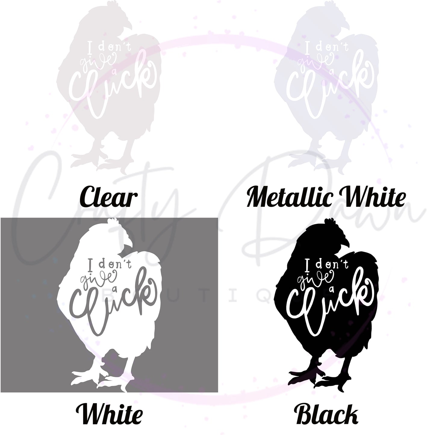 I Don't Give A Cluck Decal