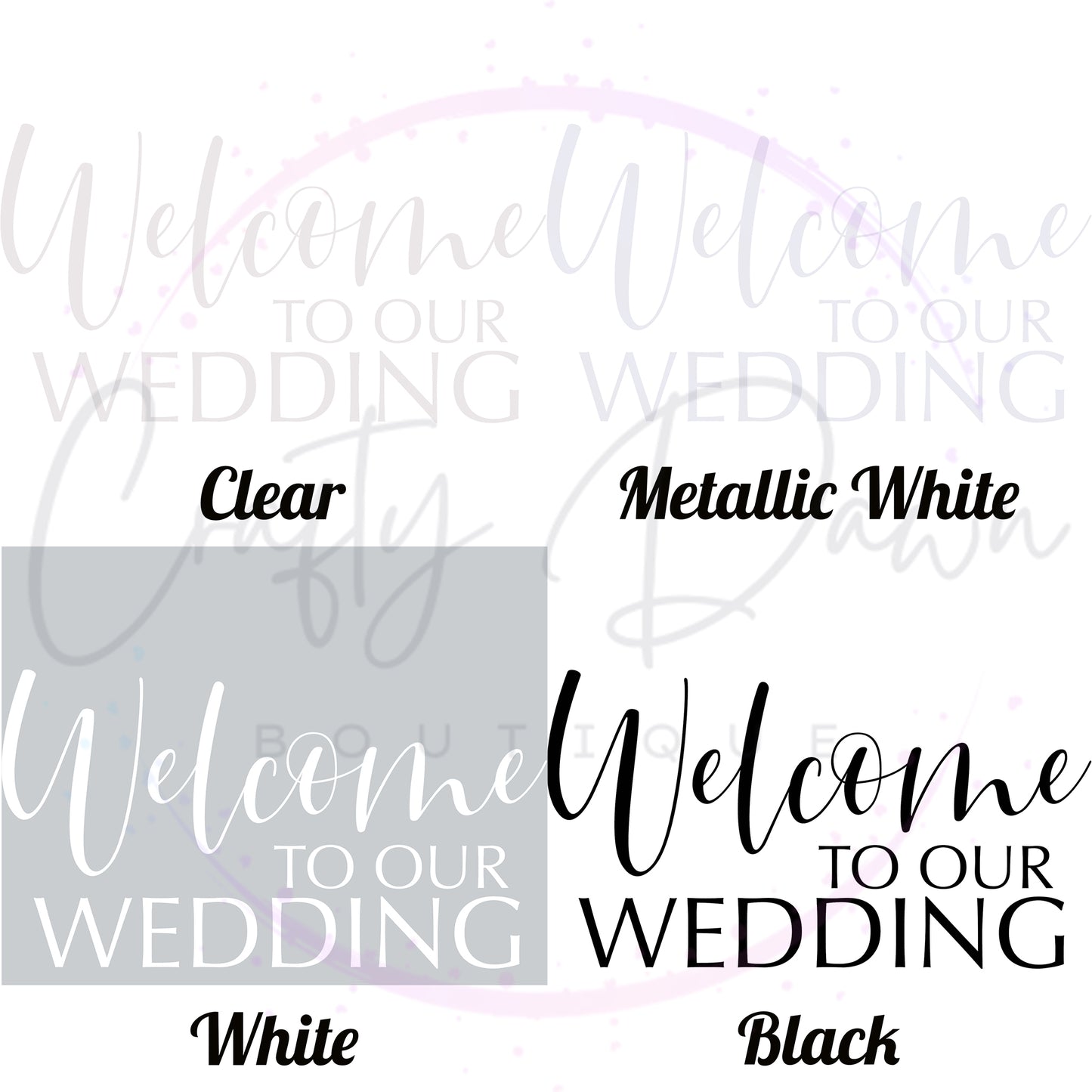 Welcome To Our Wedding Acrylic Sign