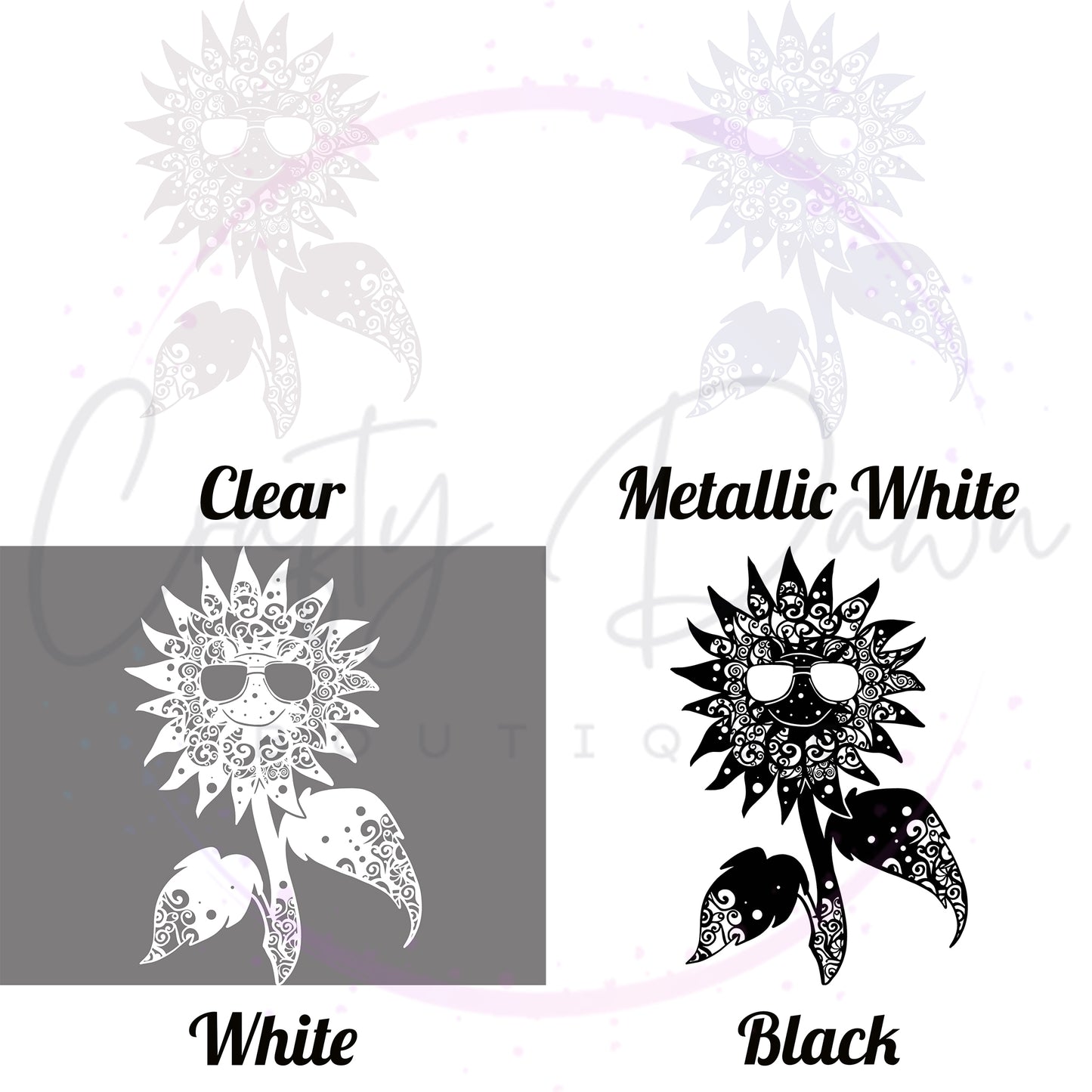 Cool Sunflower Mandala Decal