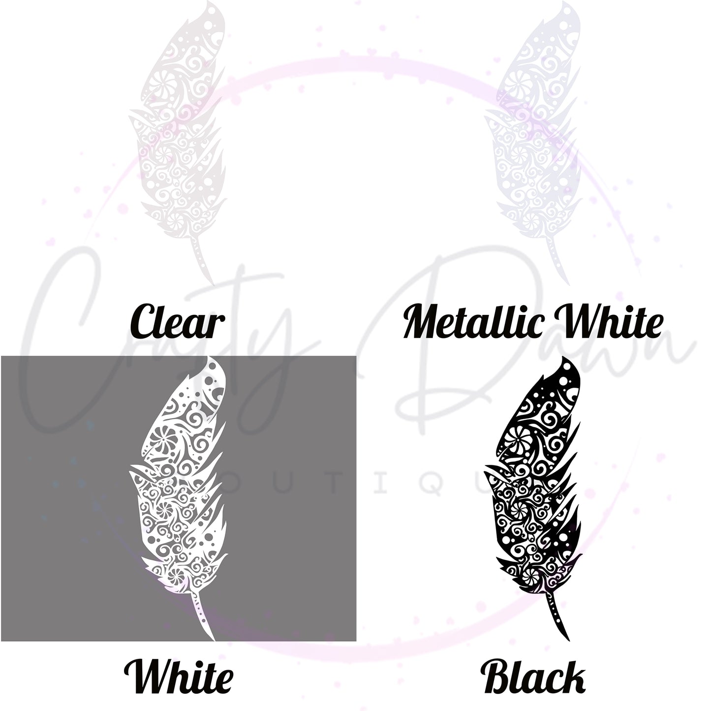 Feather Mandala Decal