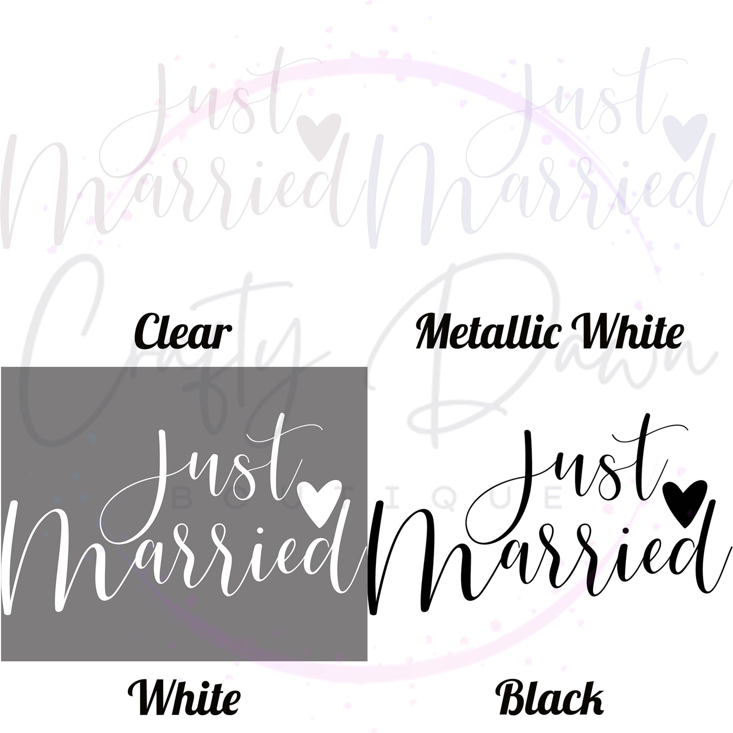 Just Married Acrylic Sign