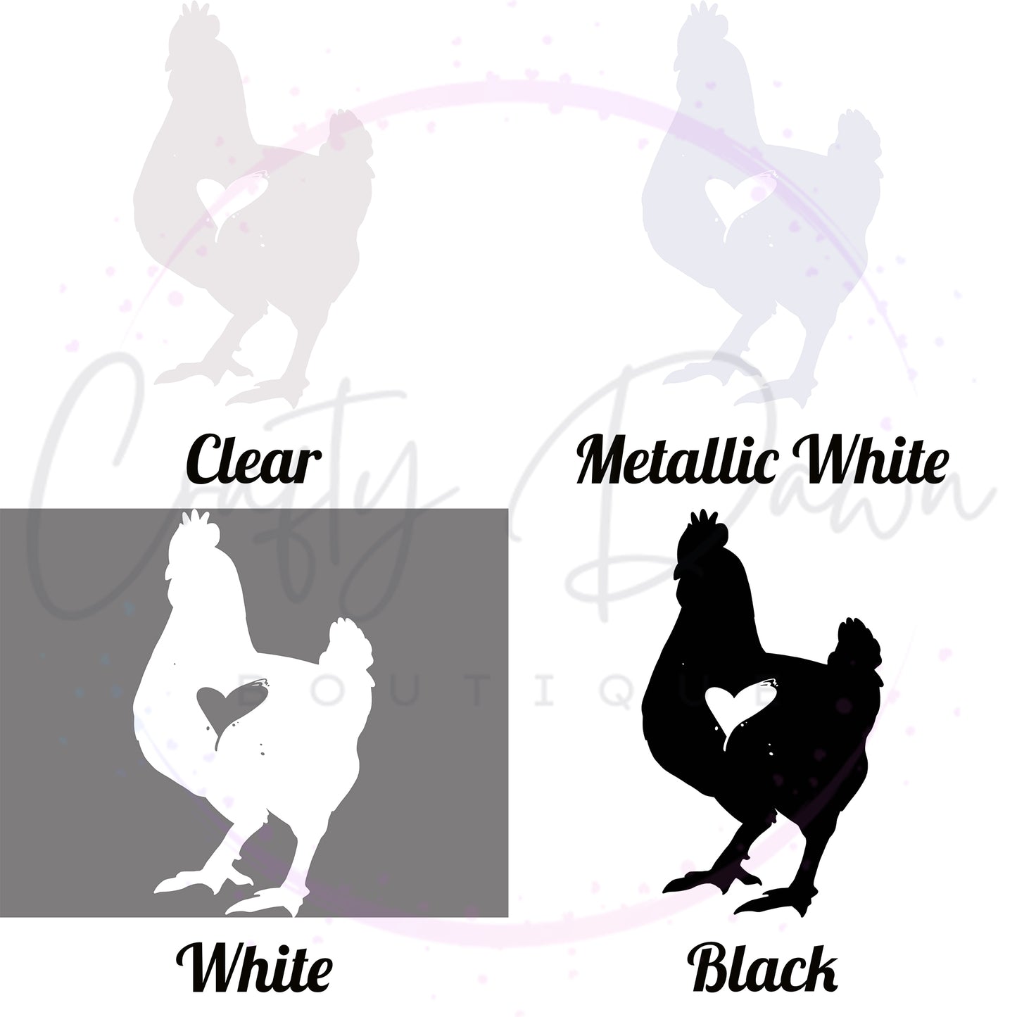 Chicken Heart Decal