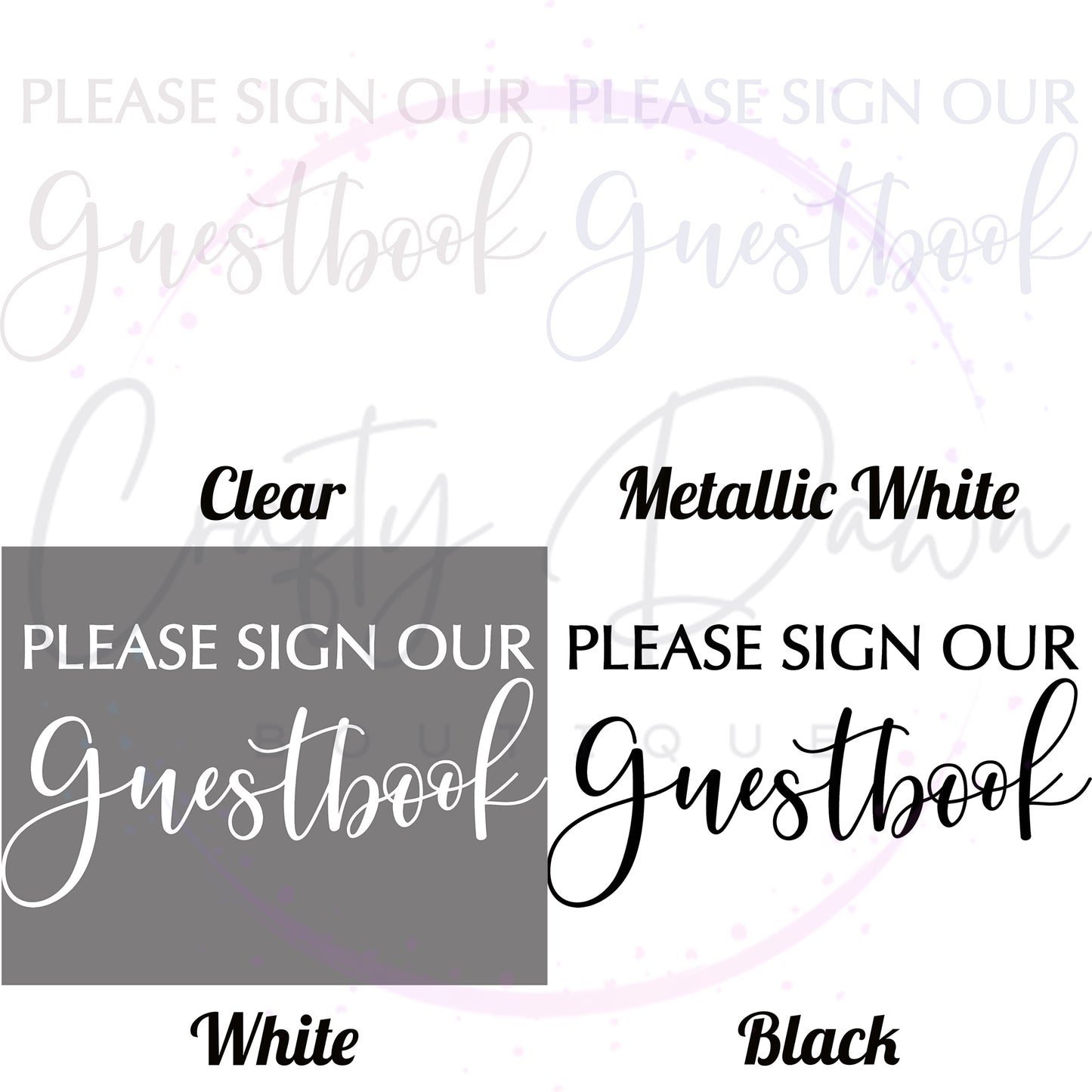 Please Sign Our Guestbook 2 Acrylic Sign