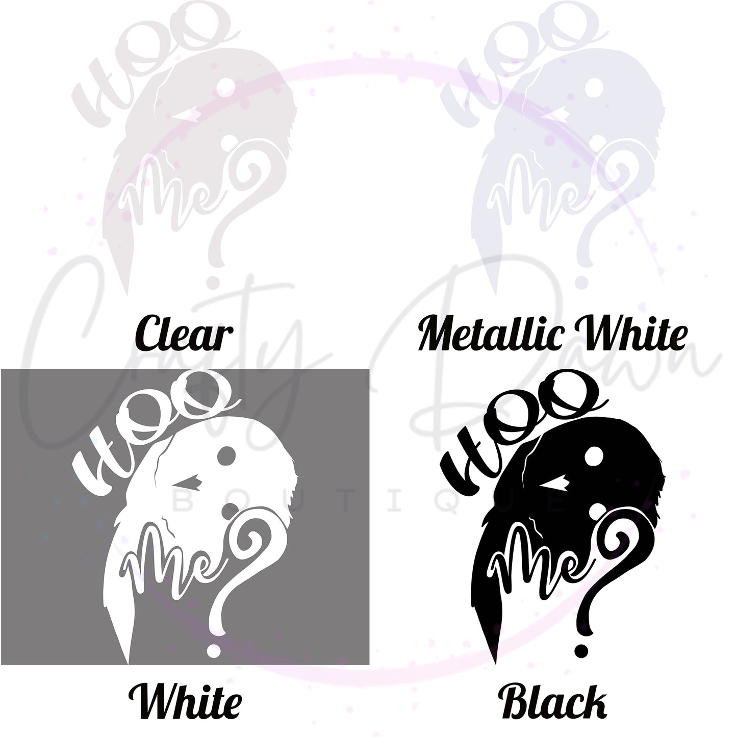 Hoo Me? Decal