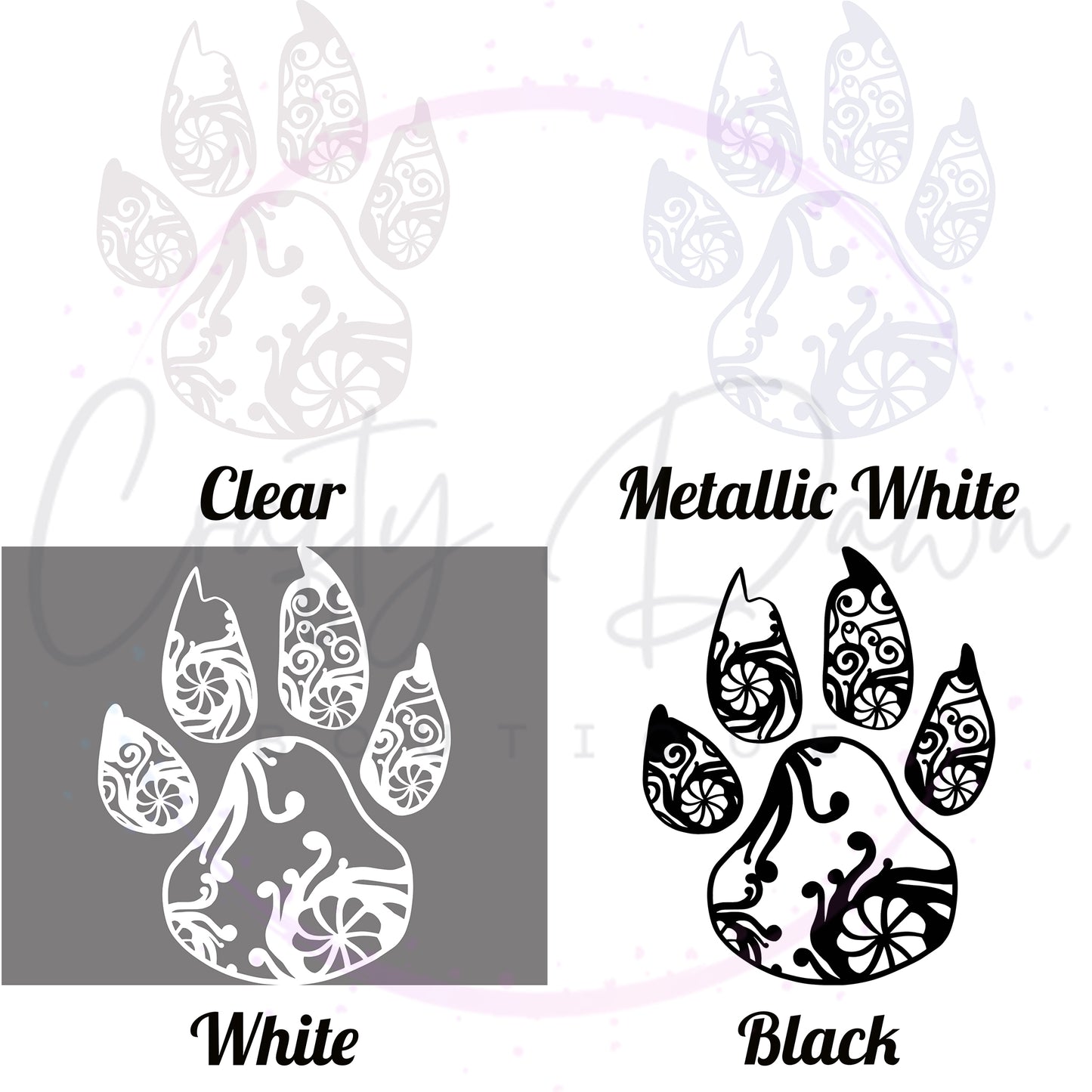 Paw Mandala Decal