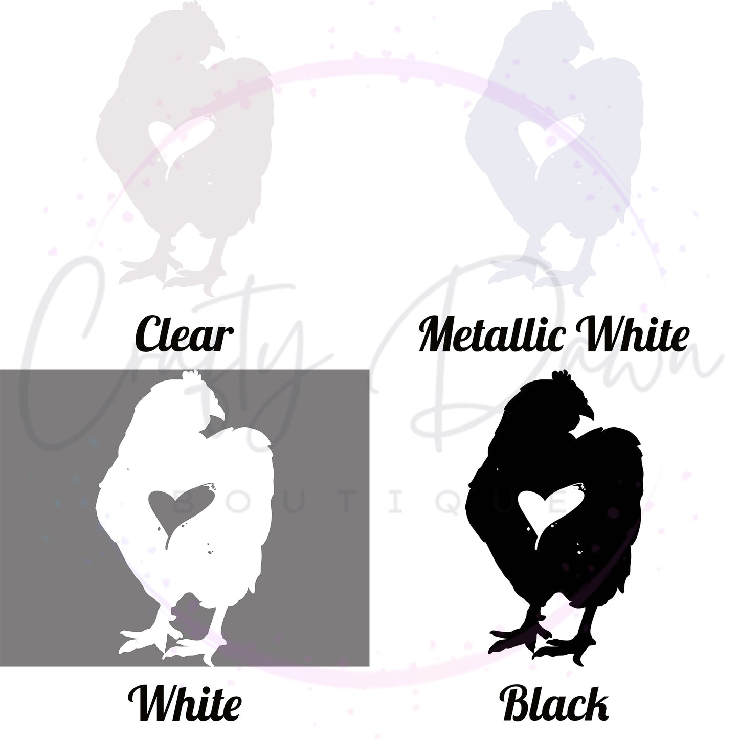 Chicken Heart Decal 2