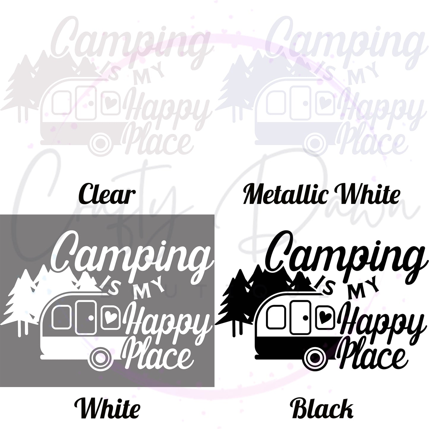 Camping Is My Happy Place Decal
