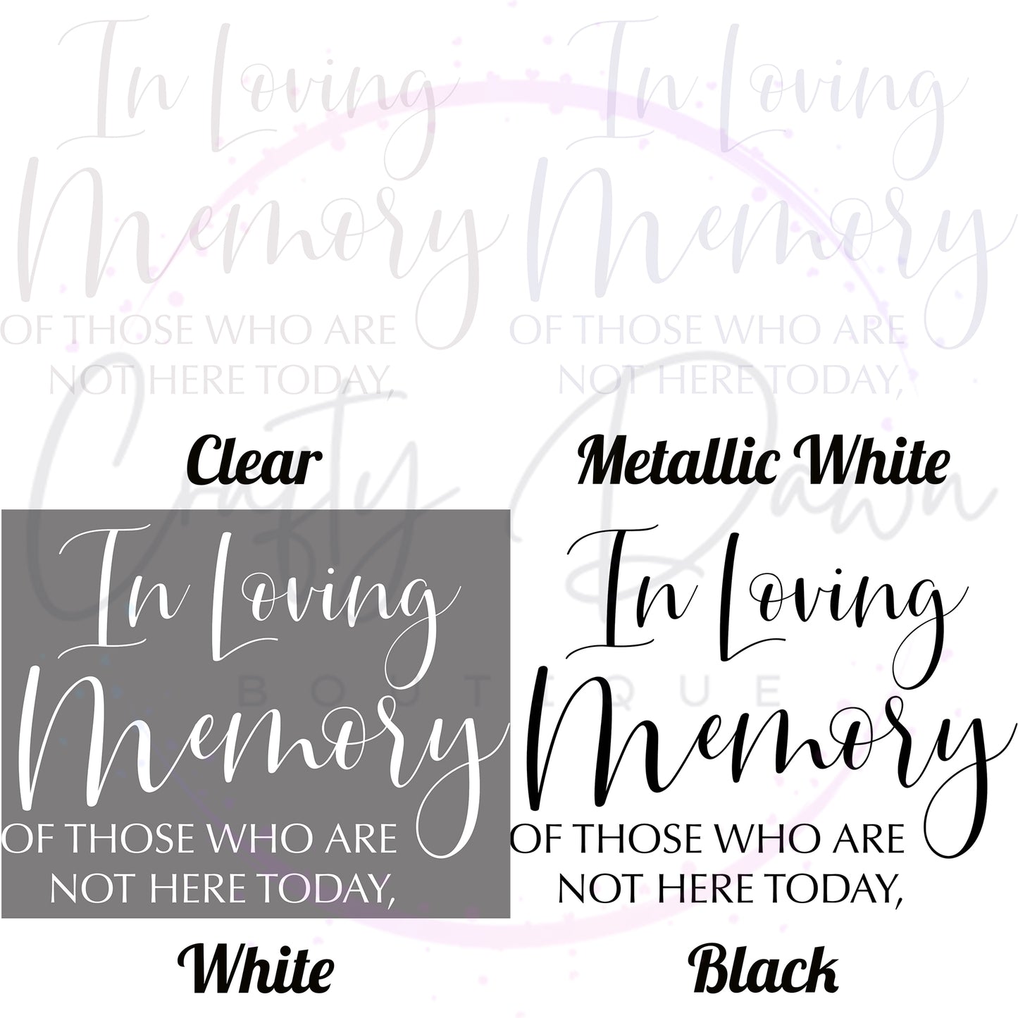 In Loving Memory Acrylic Sign