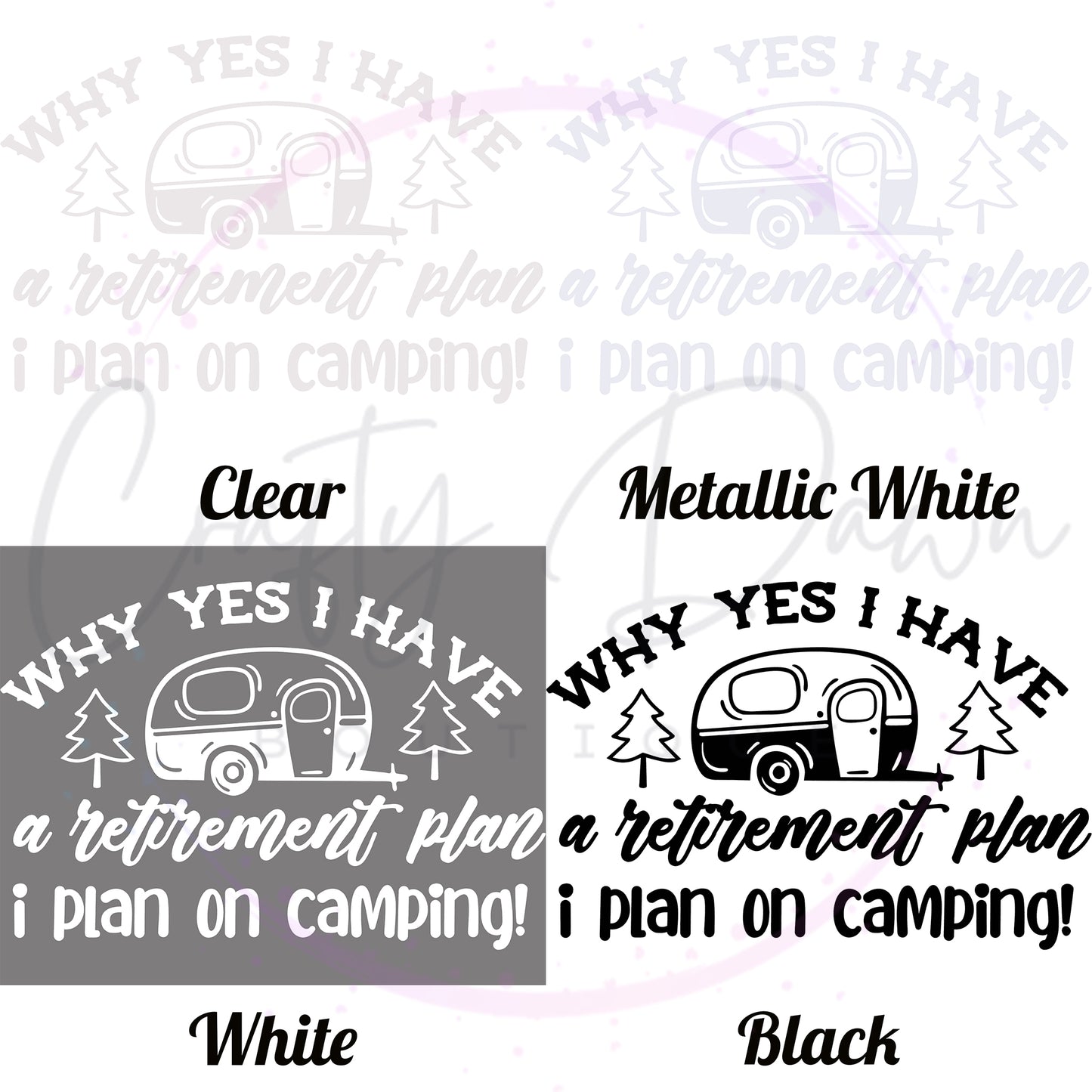 Camping Retirement Plan Decal