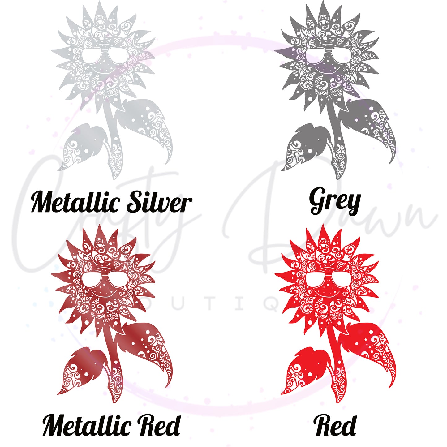 Cool Sunflower Mandala Decal