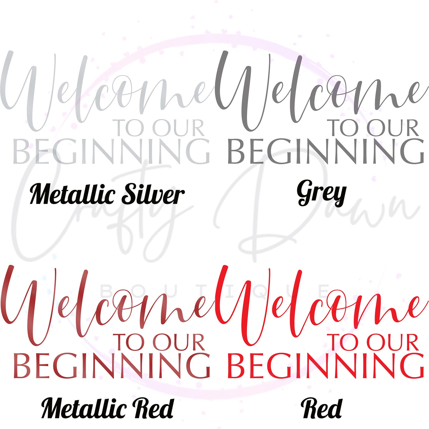 Welcome To Our Beginning Acrylic Sign