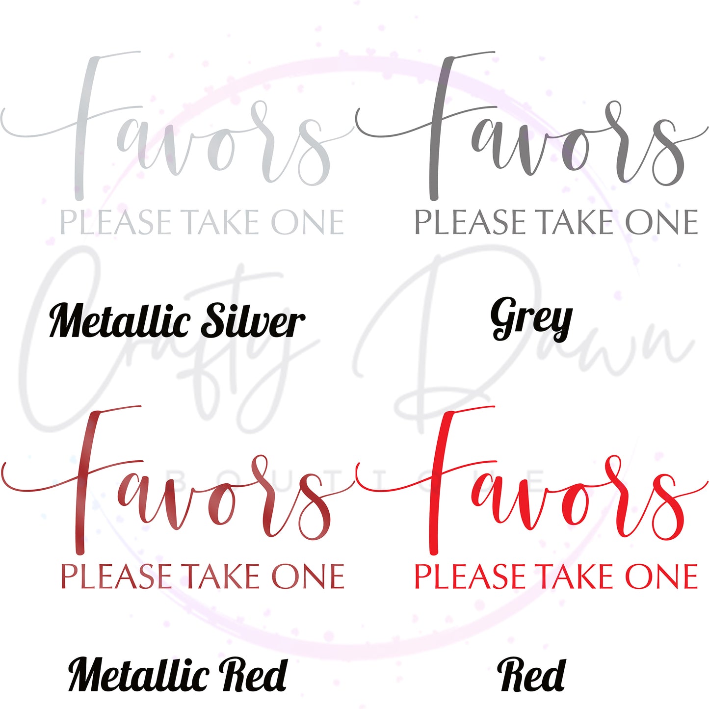 Favors Please Take One Acrylic Sign