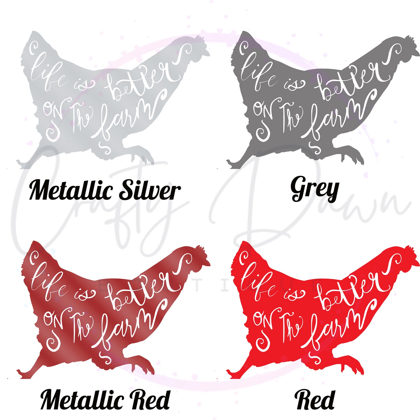 Life Is Better Chicken Decal
