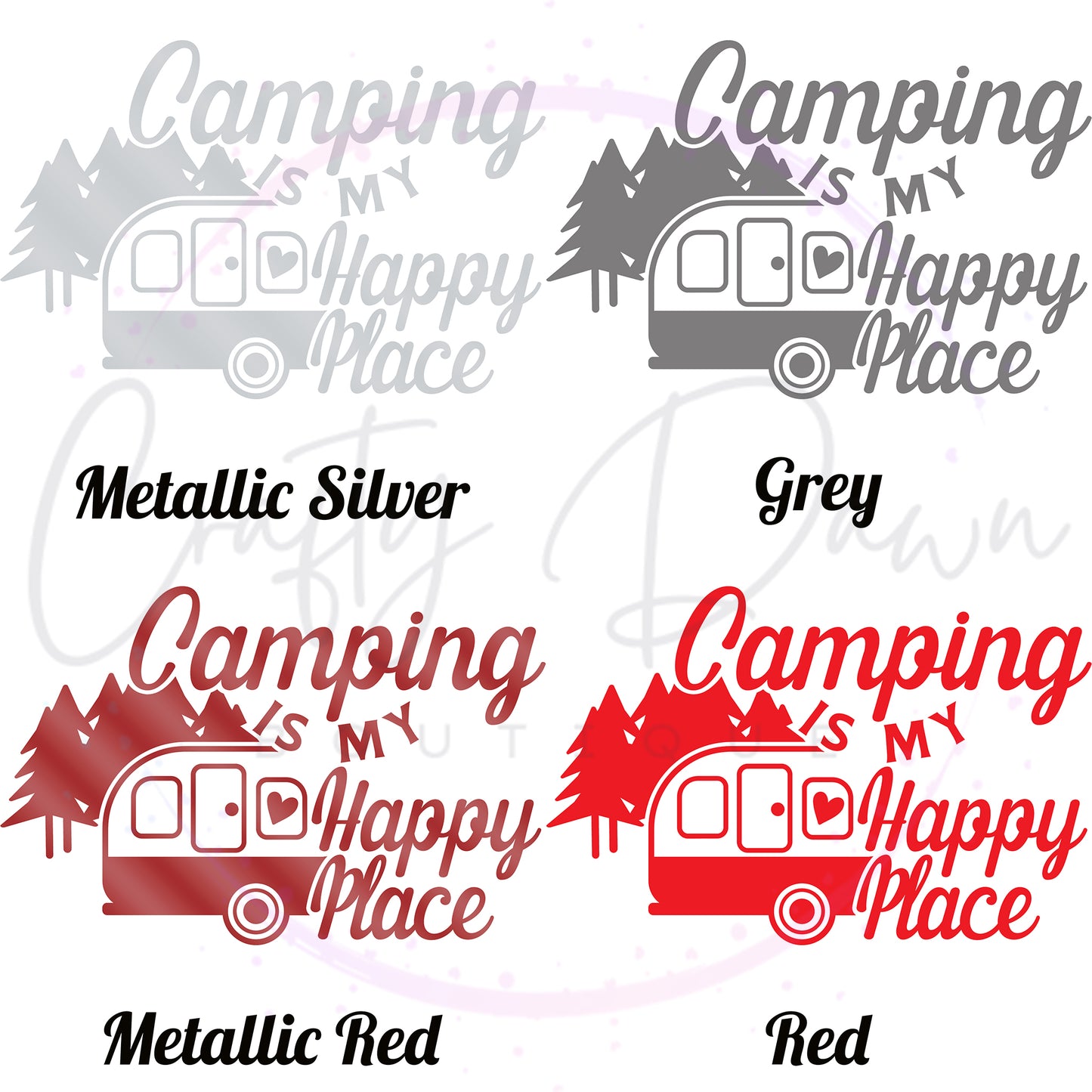 Camping Is My Happy Place Decal