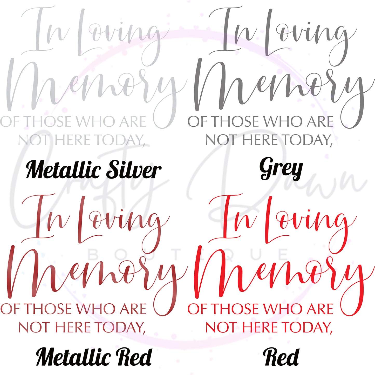 In Loving Memory Acrylic Sign