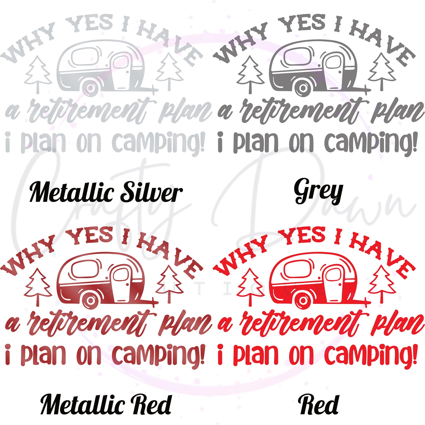 Camping Retirement Plan Decal