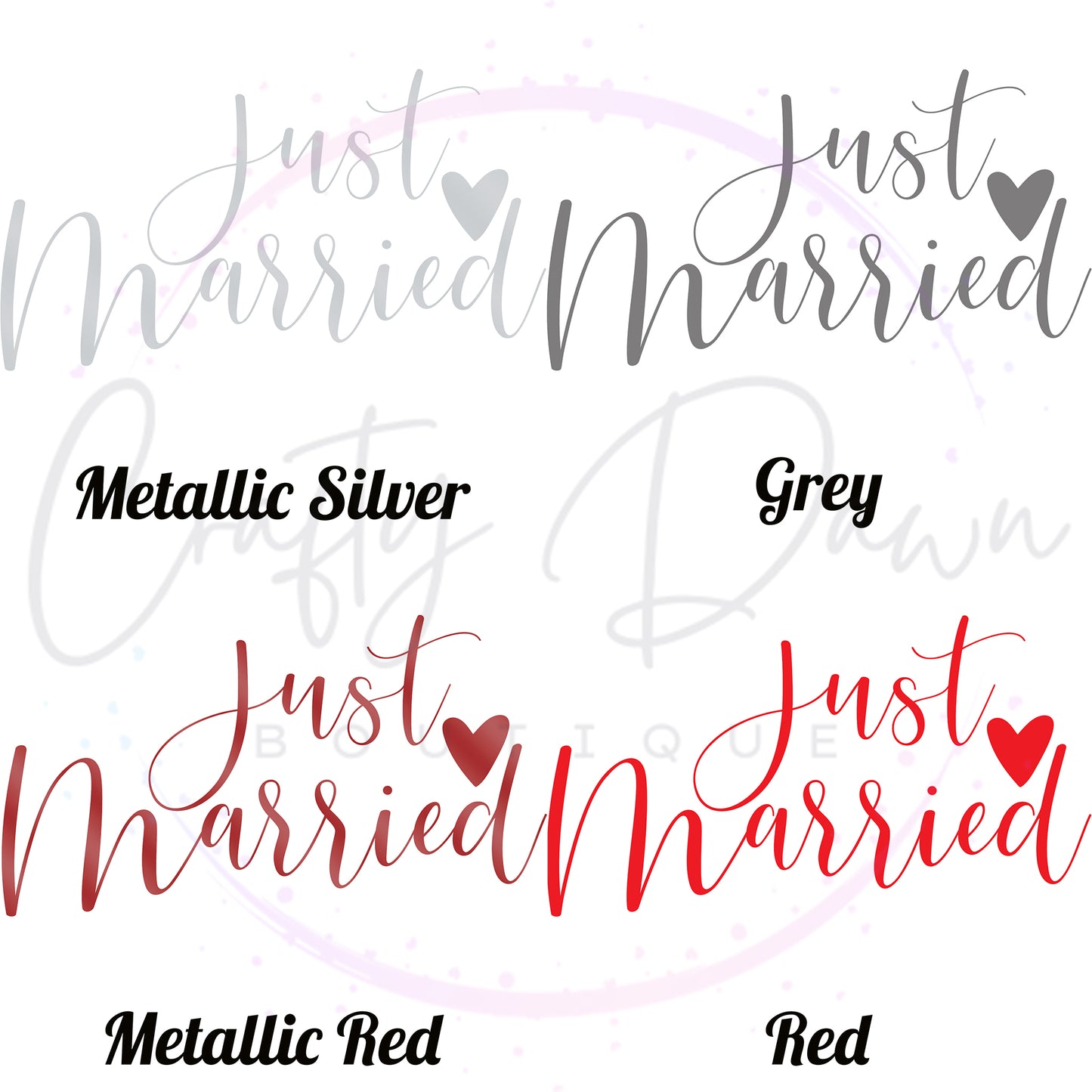 Just Married Acrylic Sign