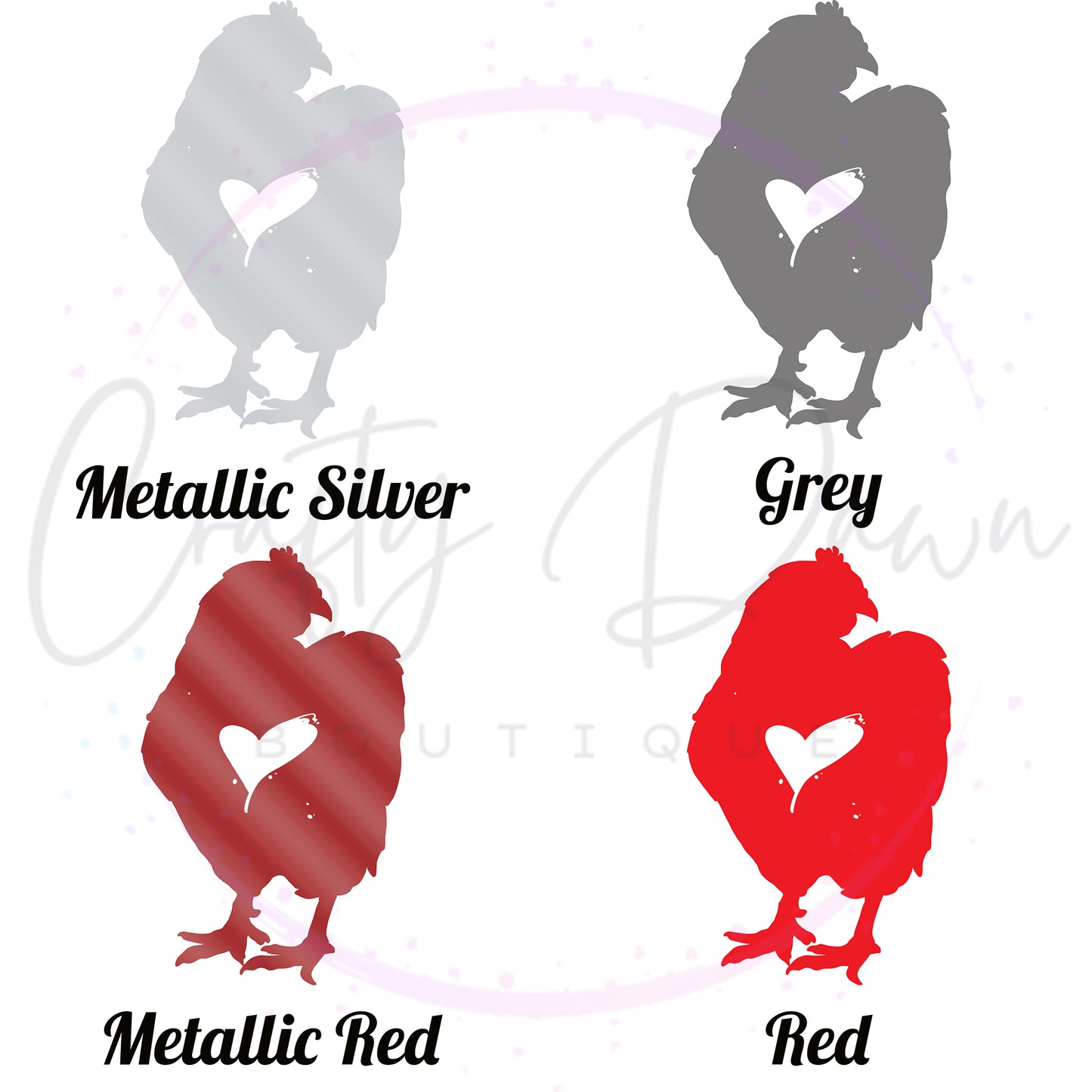Chicken Heart Decal 2