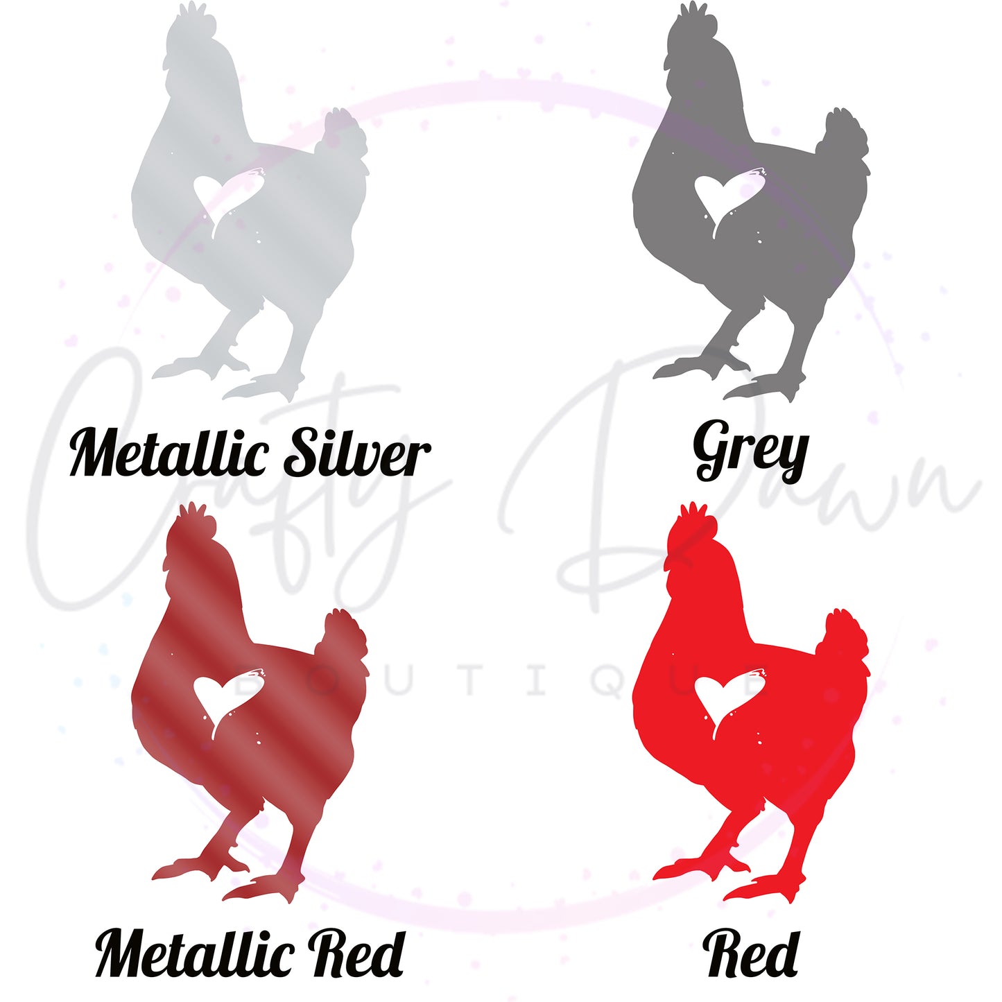 Chicken Heart Decal