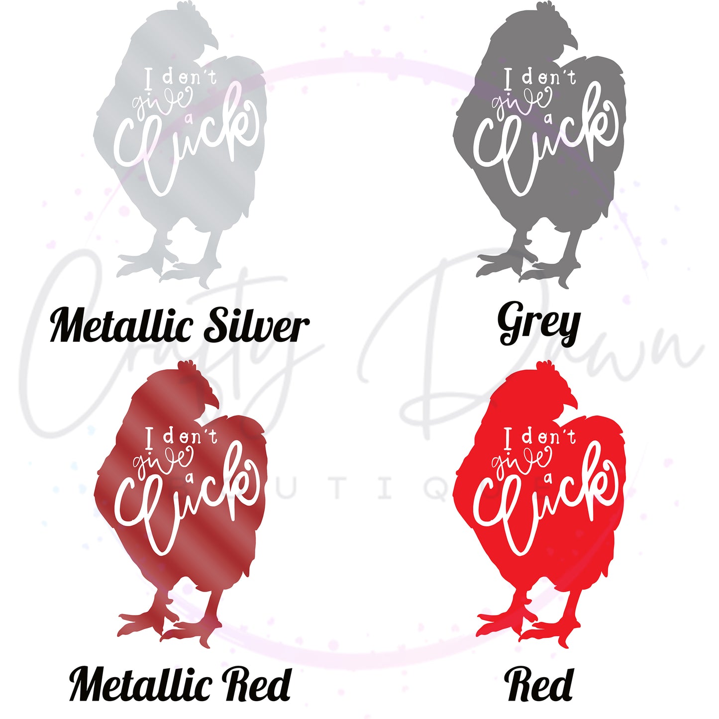 I Don't Give A Cluck Decal