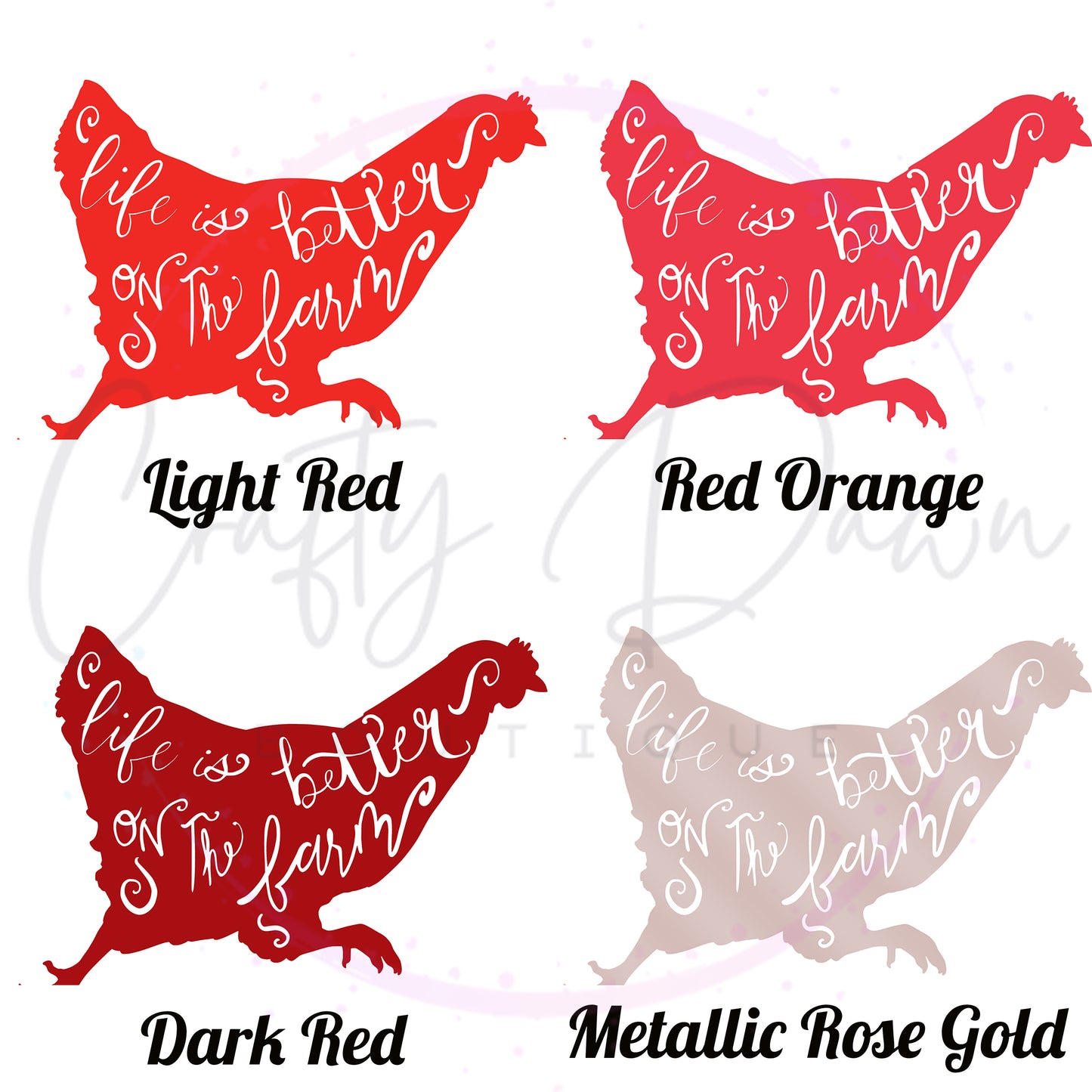 Life Is Better Chicken Decal