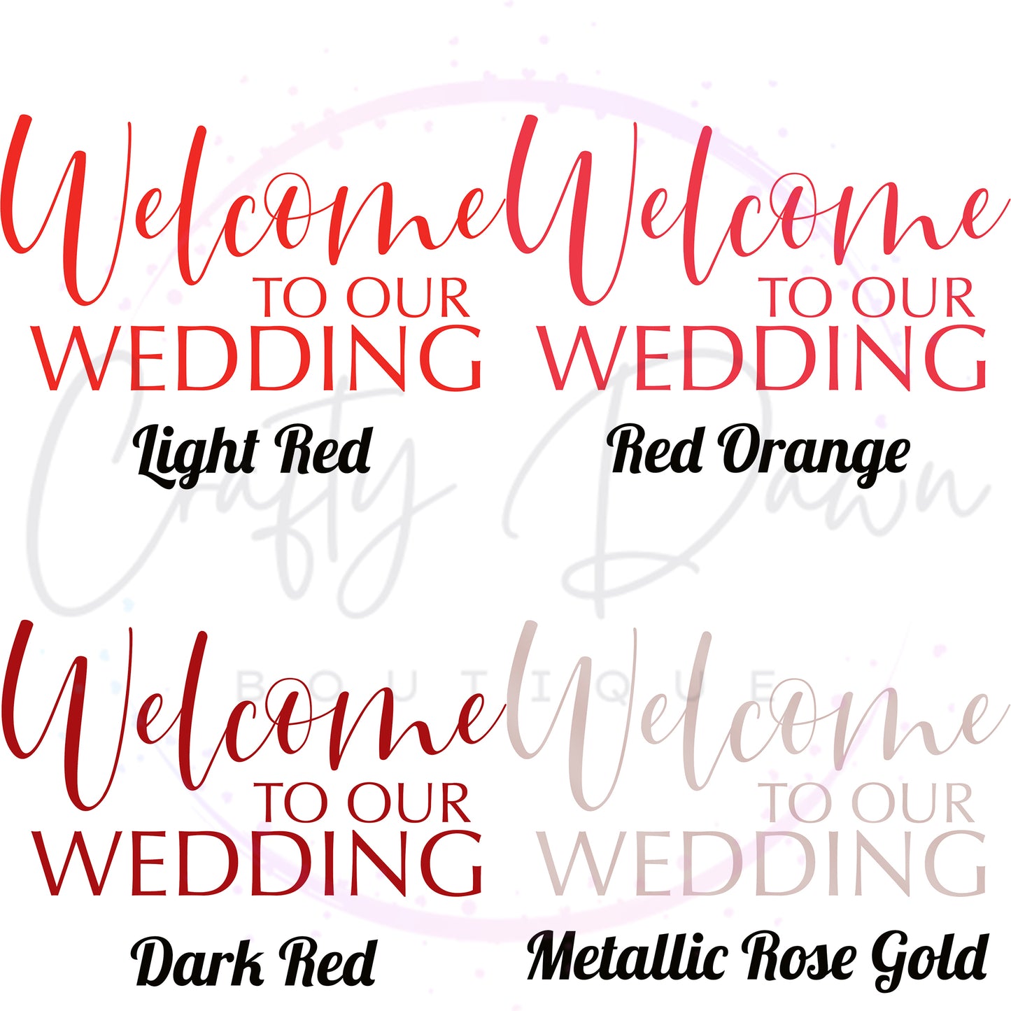 Welcome To Our Wedding Acrylic Sign