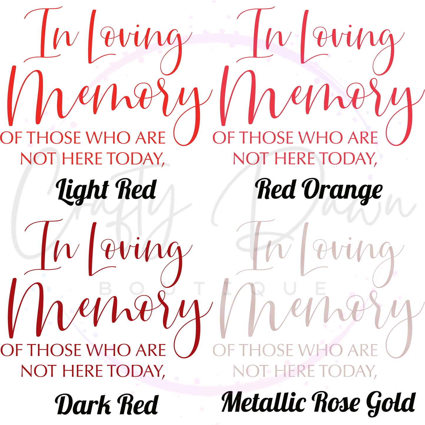 In Loving Memory Acrylic Sign