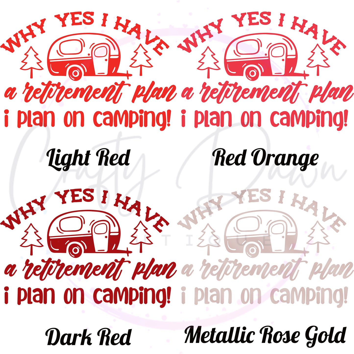 Camping Retirement Plan Decal