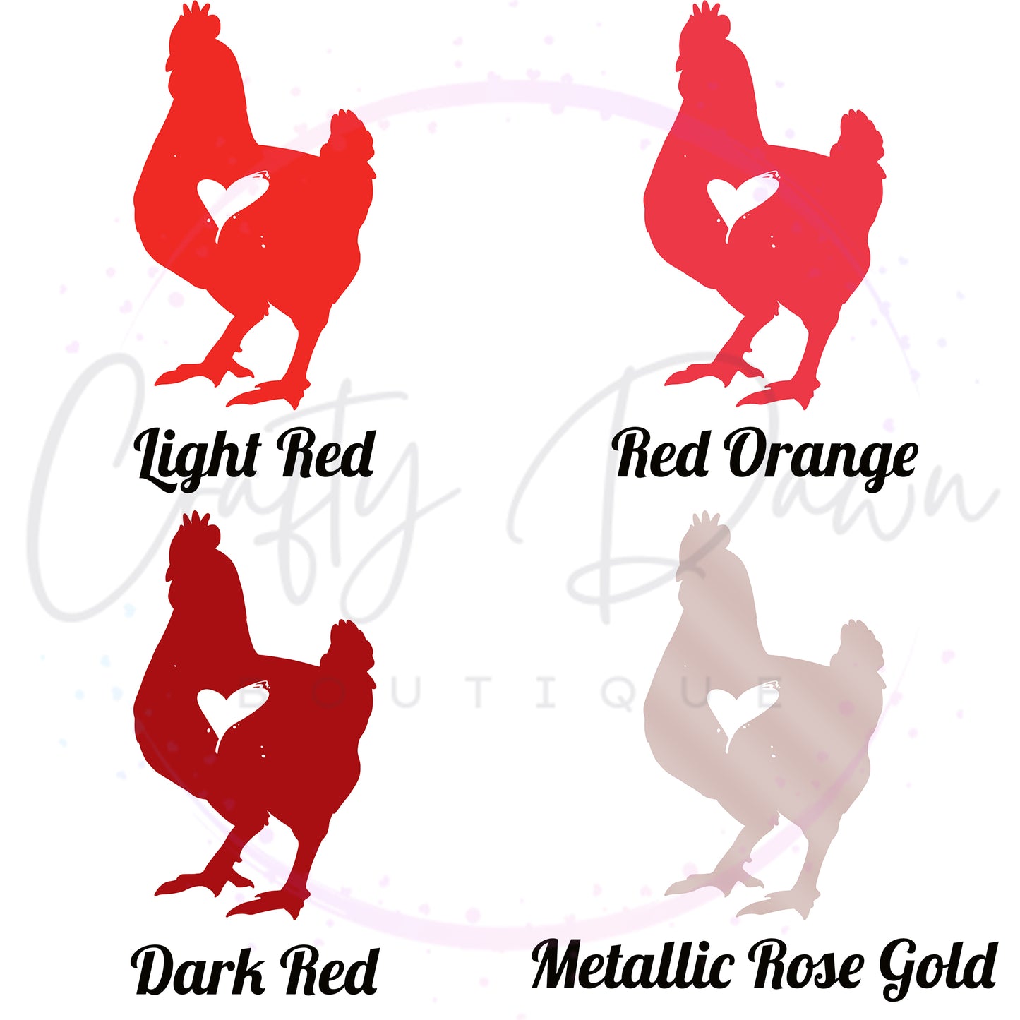 Chicken Heart Decal