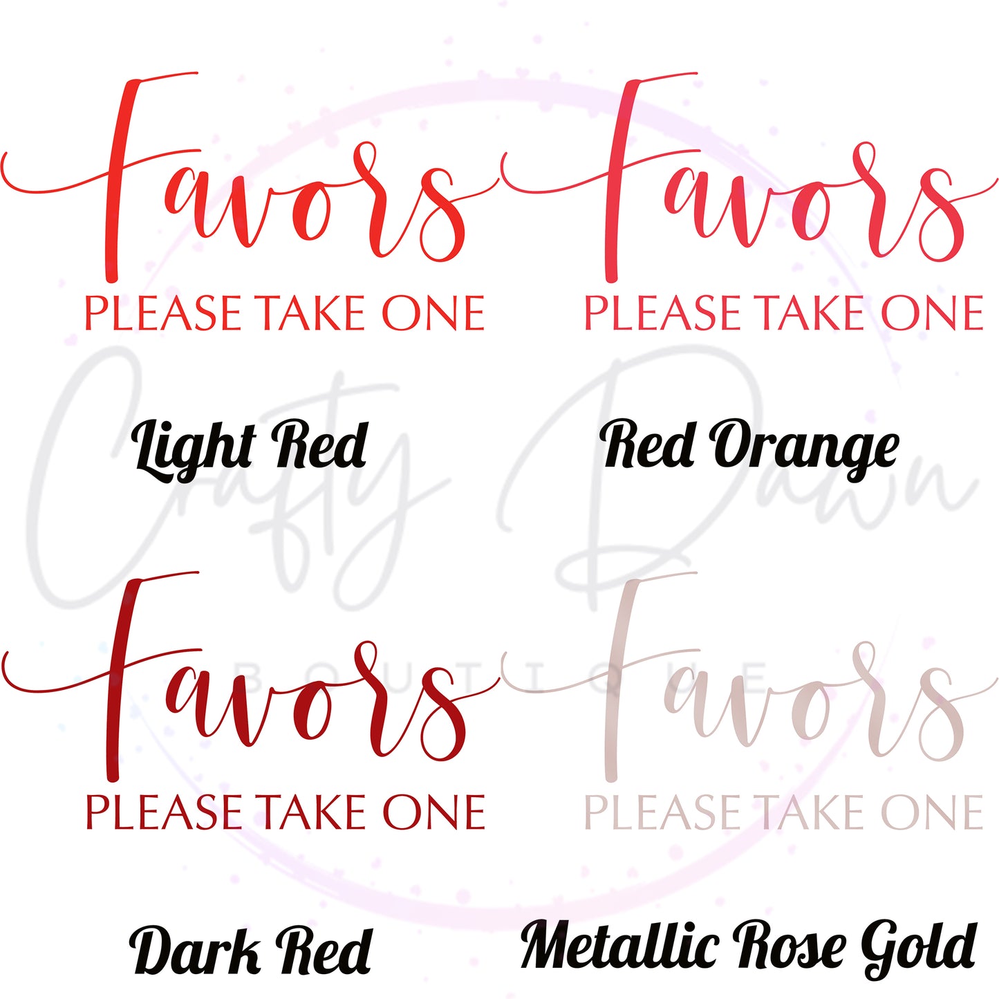 Favors Please Take One Acrylic Sign