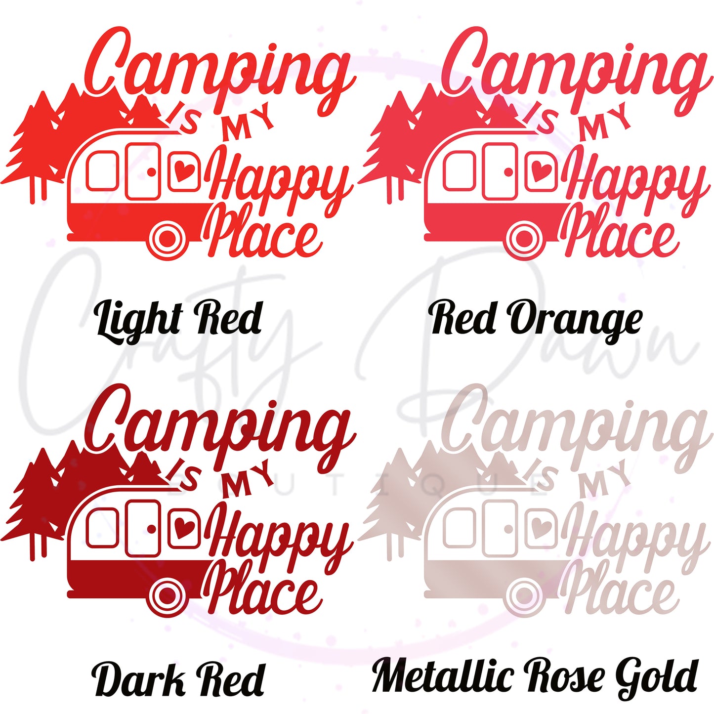 Camping Is My Happy Place Decal