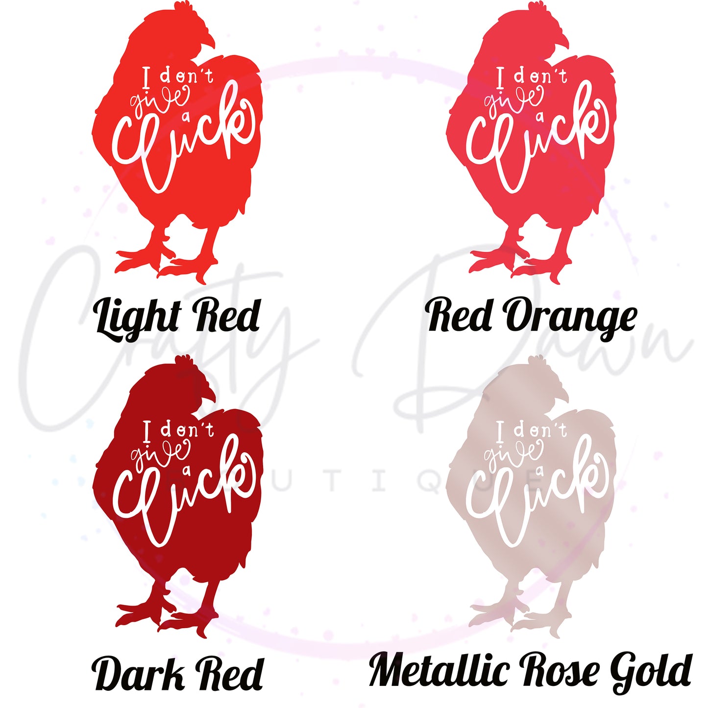 I Don't Give A Cluck Decal