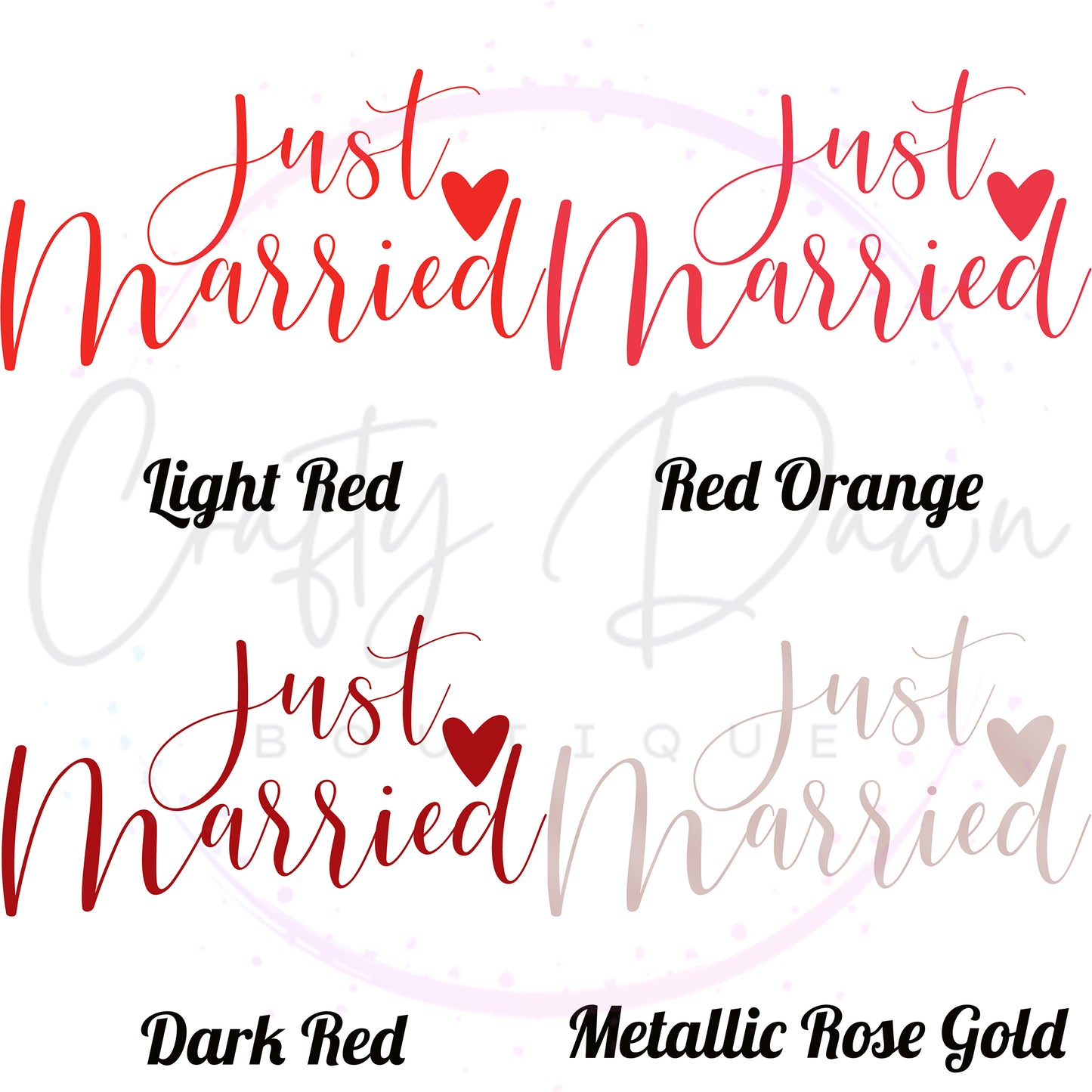 Just Married Acrylic Sign
