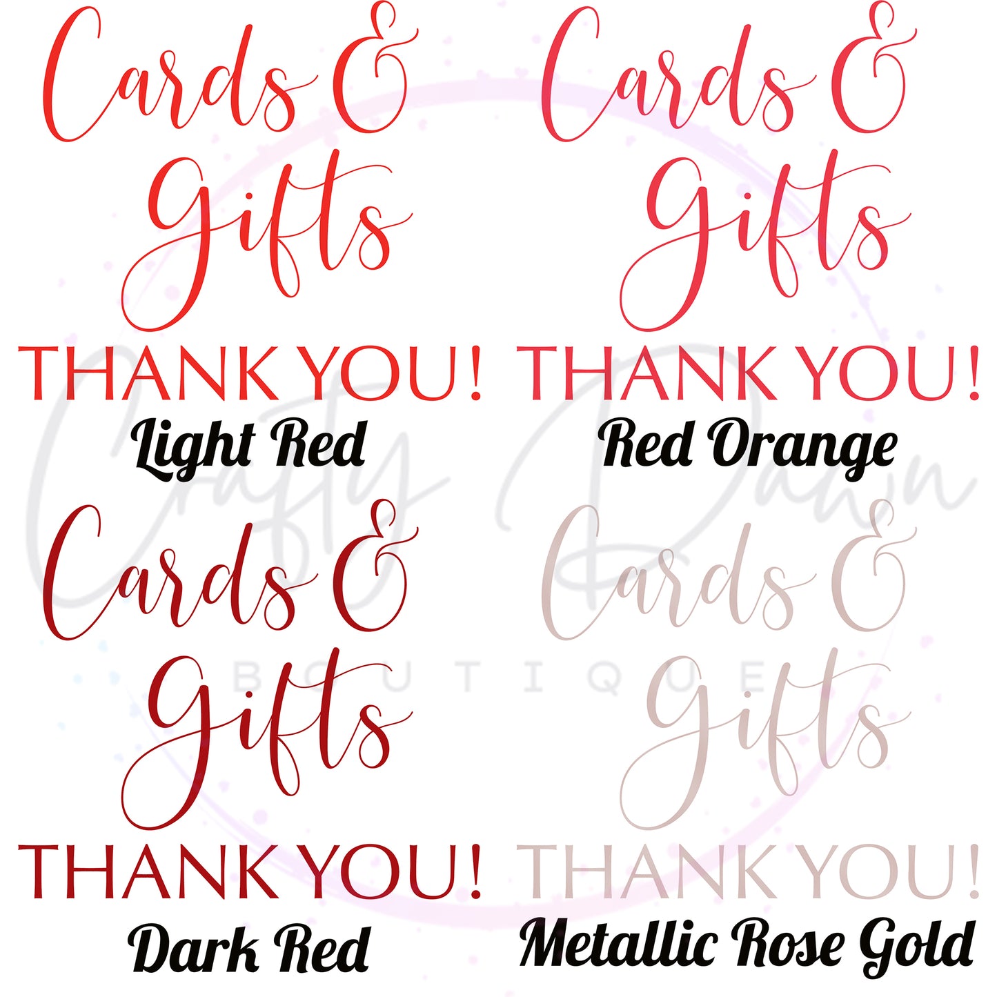 Cards And Gifts Acrylic Sign