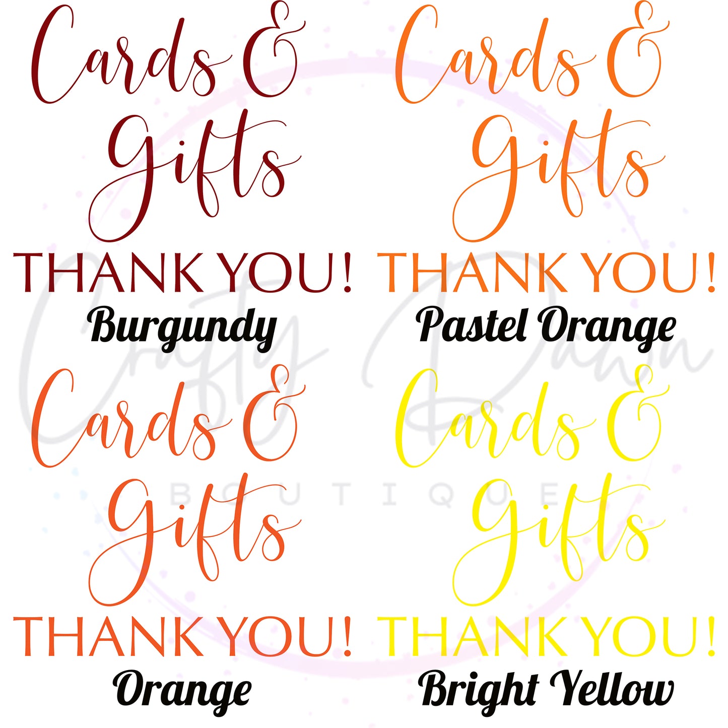 Cards And Gifts Acrylic Sign