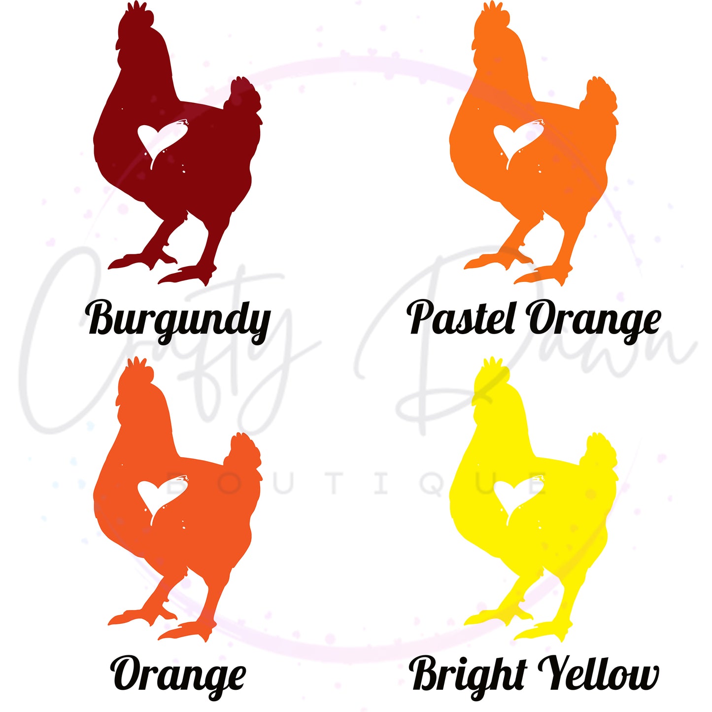 Chicken Heart Decal