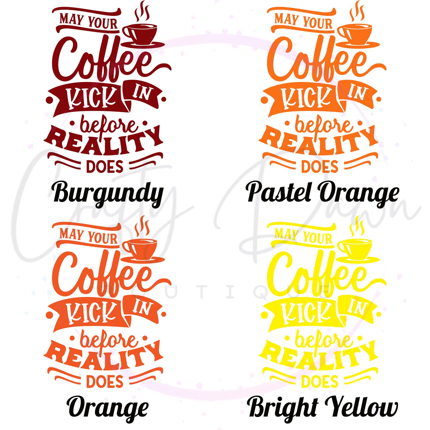 Coffee Before Reality Decal