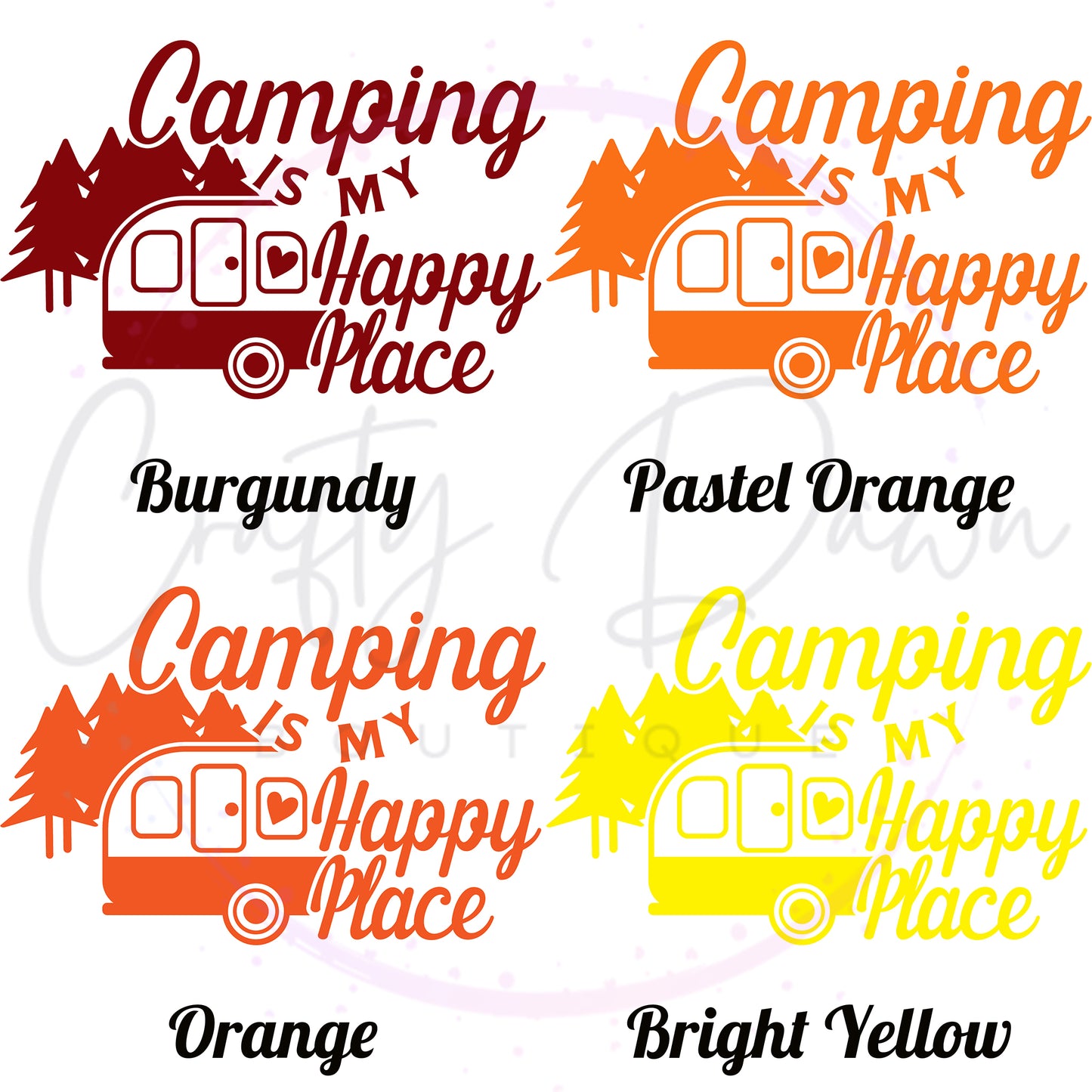 Camping Is My Happy Place Decal