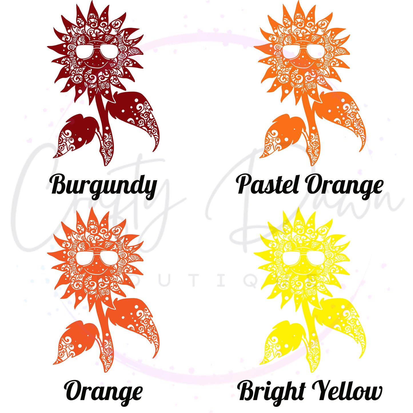 Cool Sunflower Mandala Decal