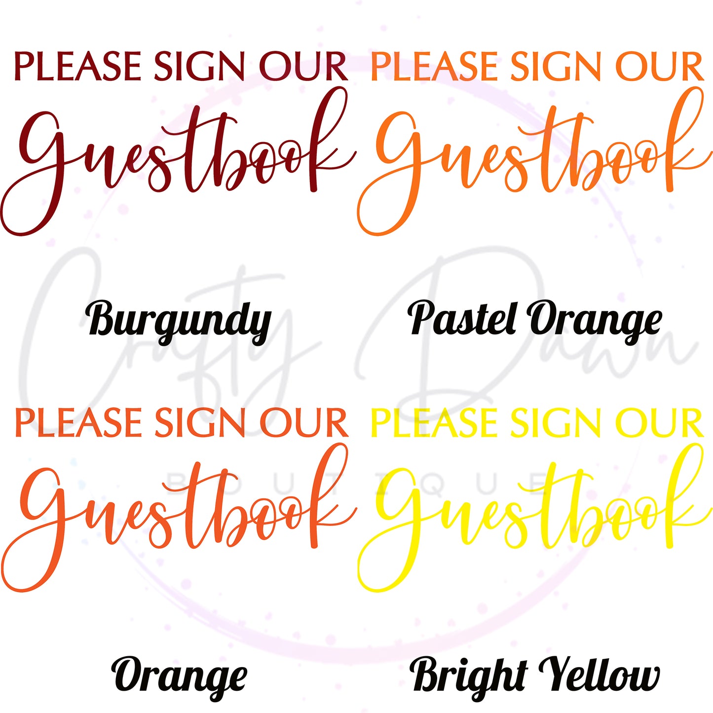 Please Sign Our Guestbook 2 Acrylic Sign