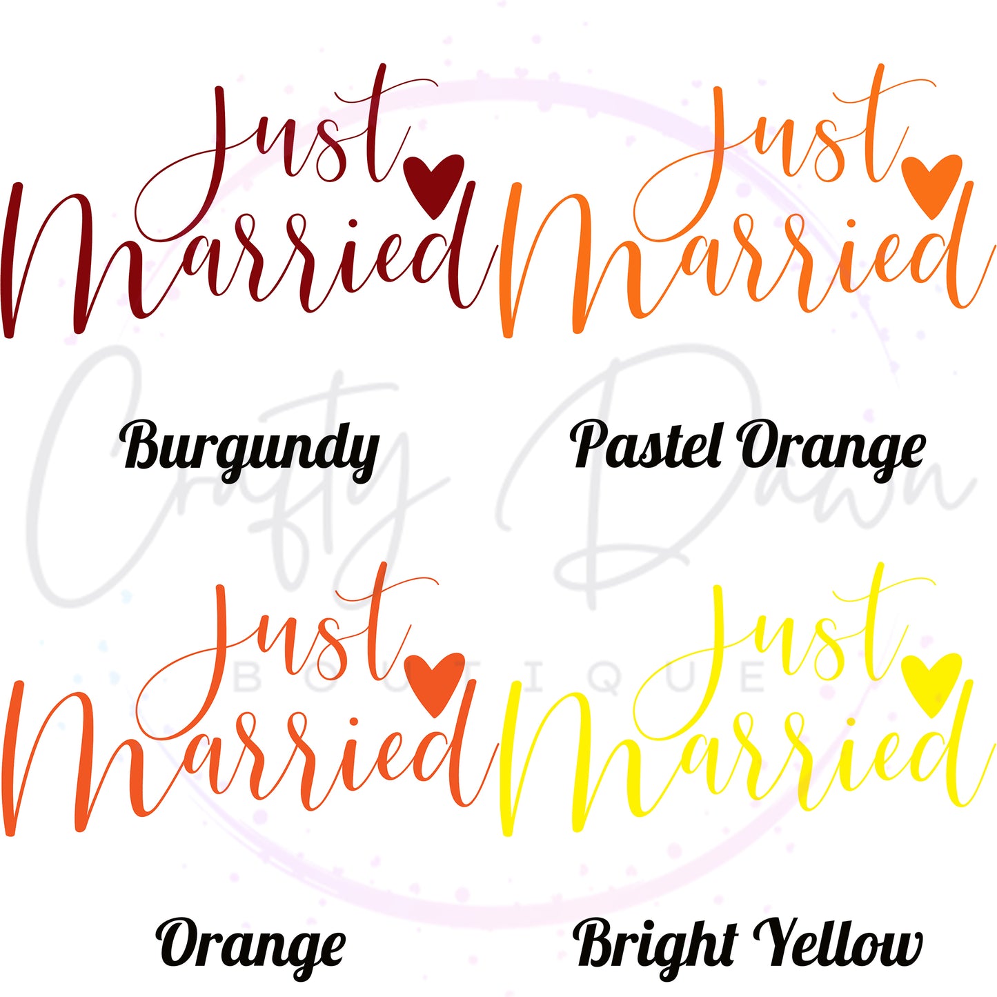 Just Married Acrylic Sign