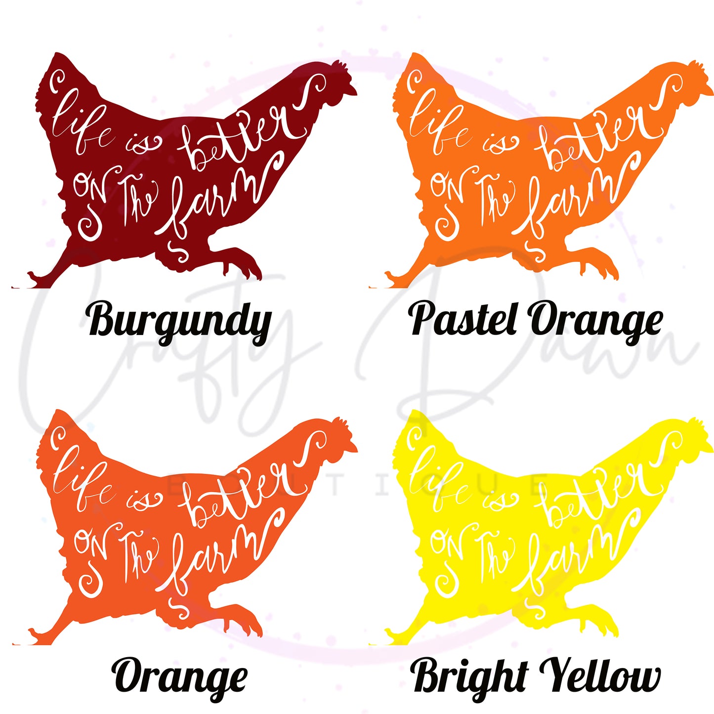 Life Is Better Chicken Decal