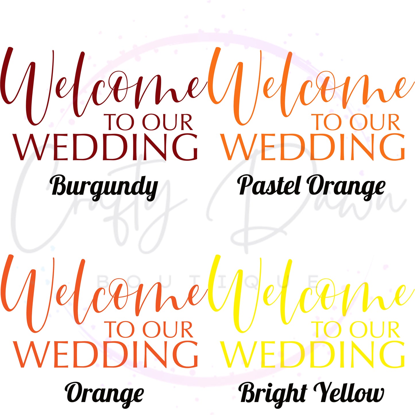 Welcome To Our Wedding Acrylic Sign