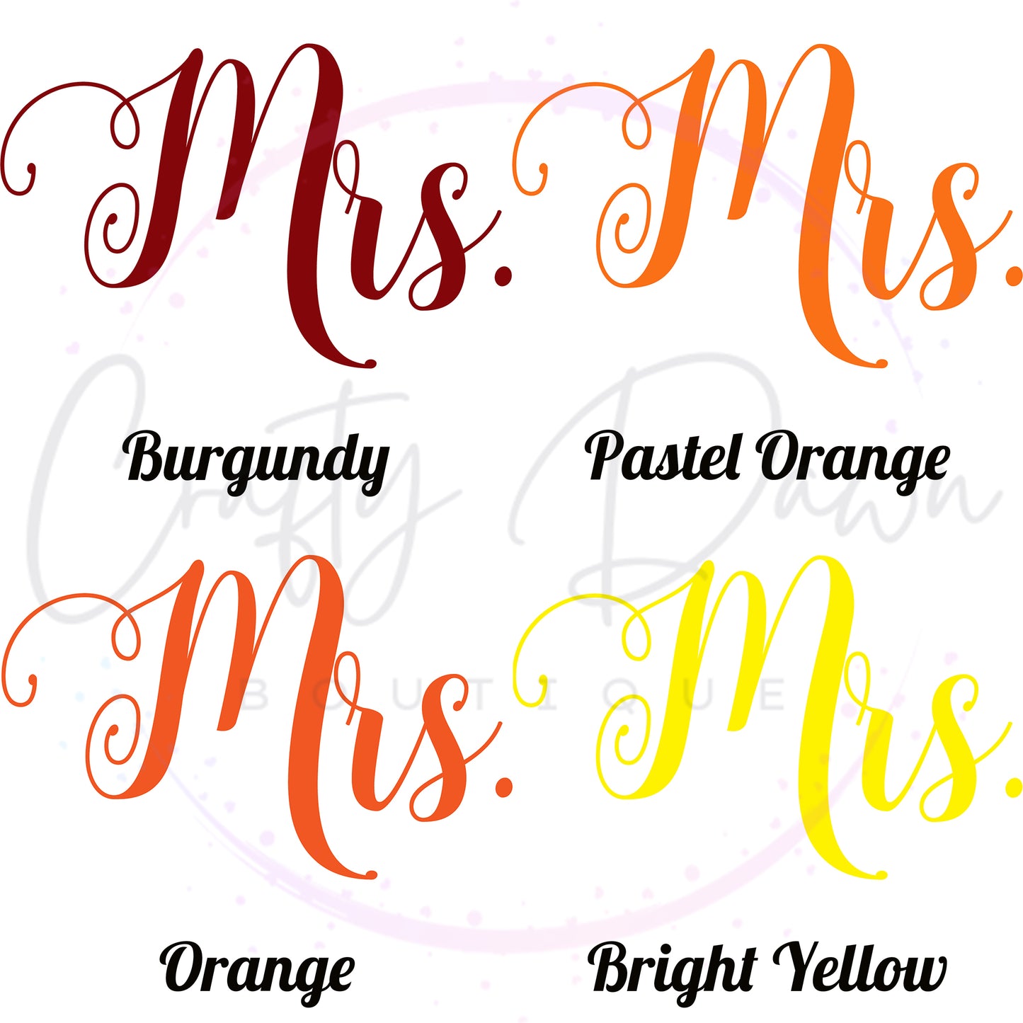 Mrs. Acrylic Sign