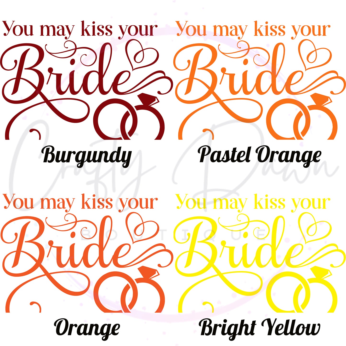 You May Kiss Your Bride Acrylic Sign
