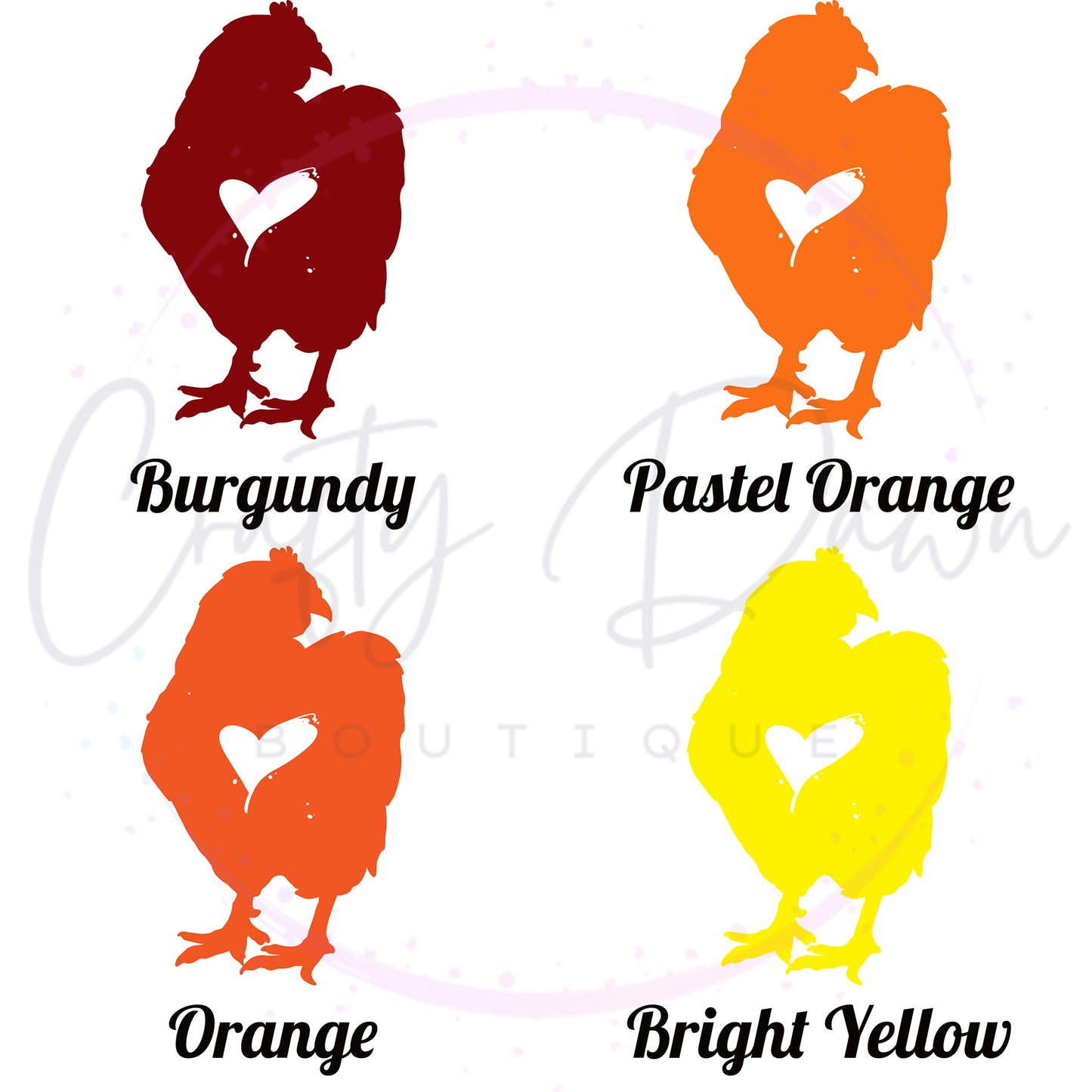 Chicken Heart Decal 2
